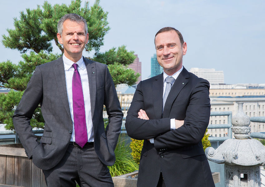 Vorstandsvorsitzender Olaf Dilge und Vorstandsmitglied Karlheinz Fritscher